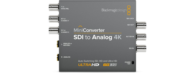 Tested Blackmagic Design Black Magic Design SDI to Analog 4k Mini Converter With Power Adaptor 
