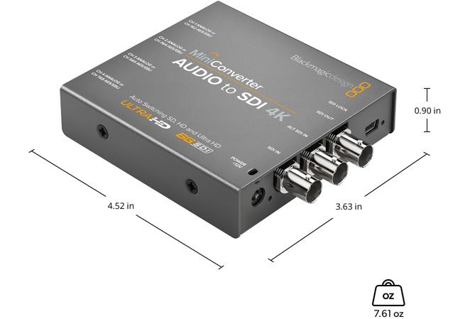 Mini Converter Audio to SDI 4K