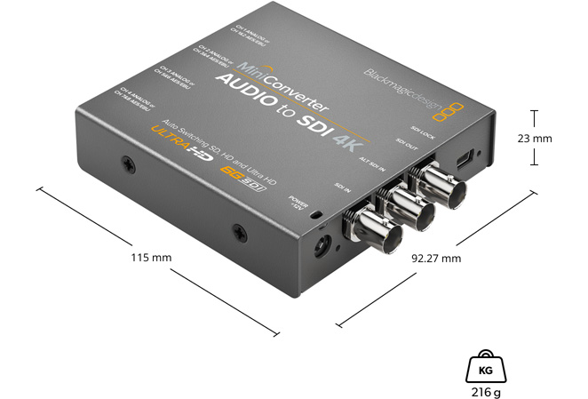 Mini Converter Audio to SDI 4K