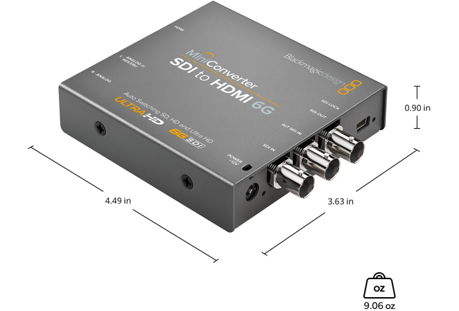 Mini Conversor SDI para HDMI 6G
