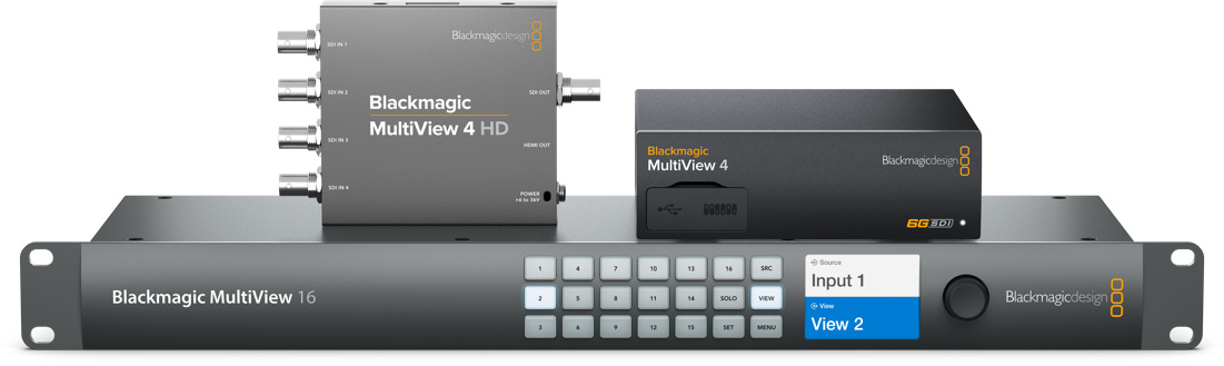 Blackmagic Design MultiView 16, Blackmagic Design MultiView 16, Multiviewer, Studio, PRODUCTS