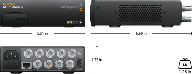 Blackmagic Design MultiView 4 HDL-MULTIP6G/04 