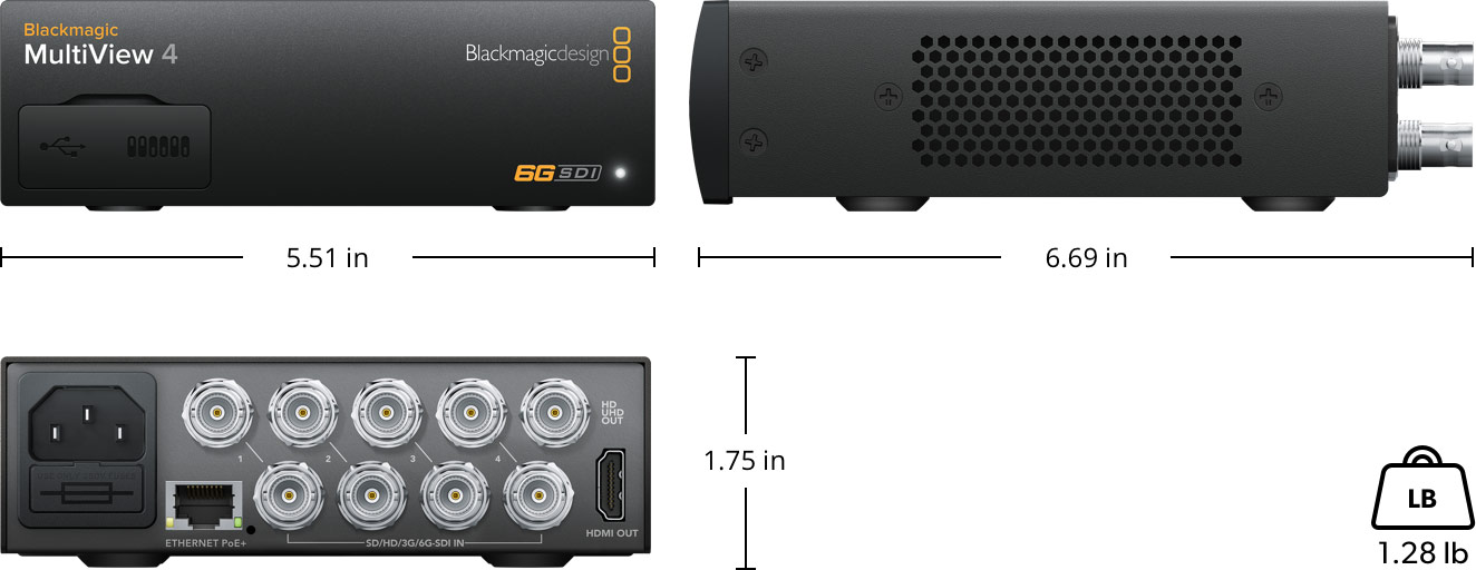 Blackmagic MultiView 4 HD | Store CYN จำหน่ายอุปกรณ์ Network Streaming ...