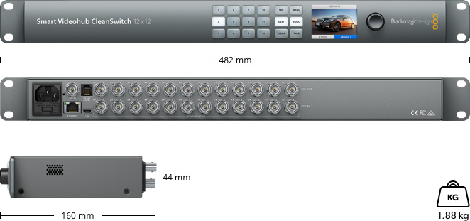 Smart Videohub CleanSwitch 12x12