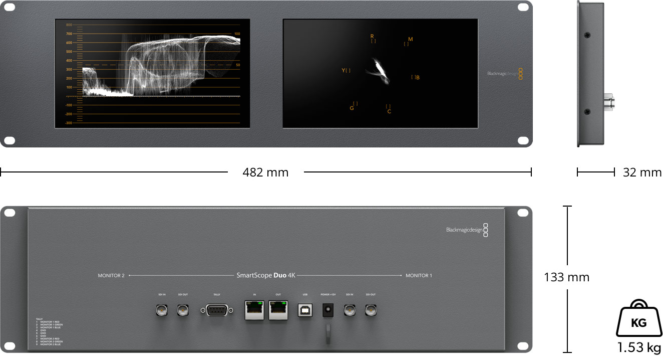 Smartscope Vision SmartView – 技术规格 | Blackmagic Design