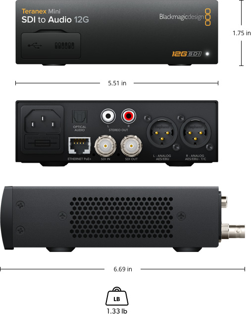 Teranex Mini SDI to Audio 12G
