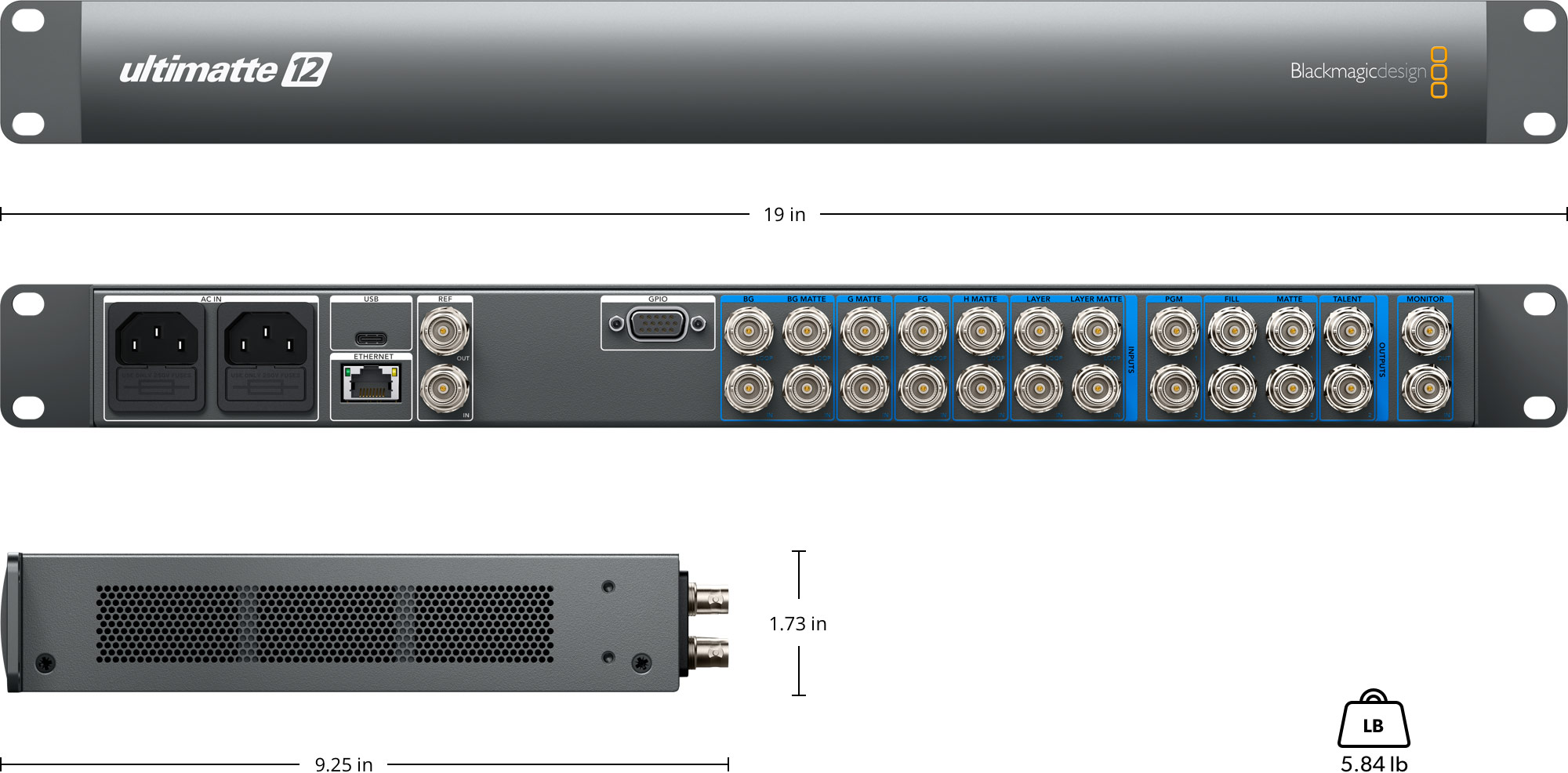 Ultimatte 12 4k By Blackmagic Design - Green Screen Processor ULTMKEY12 ...