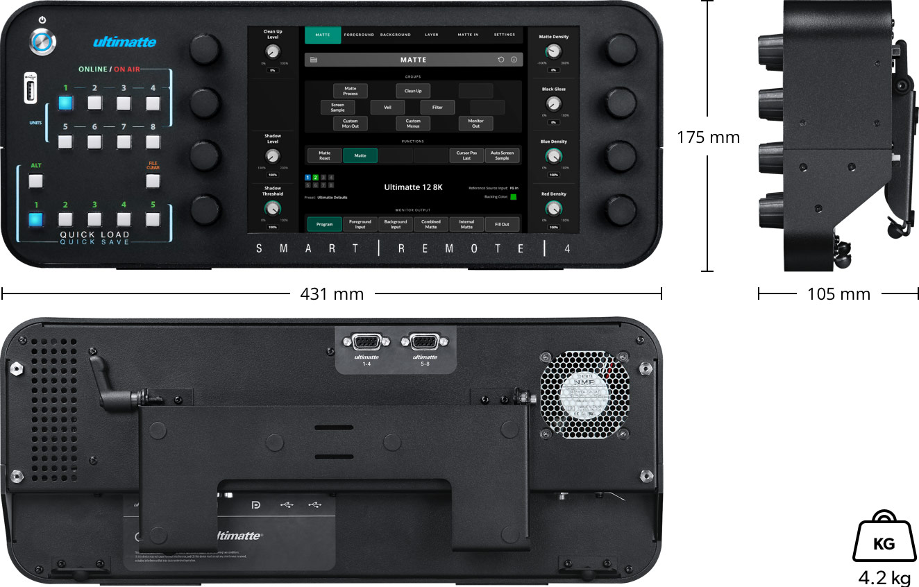 Blackmagic Control remoto inteligente Ultimatte 4 | UltraCanal