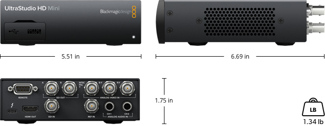 スマートフォン/携帯電話 バッテリー/充電器 UltraStudio – Tech Specs | Blackmagic Design